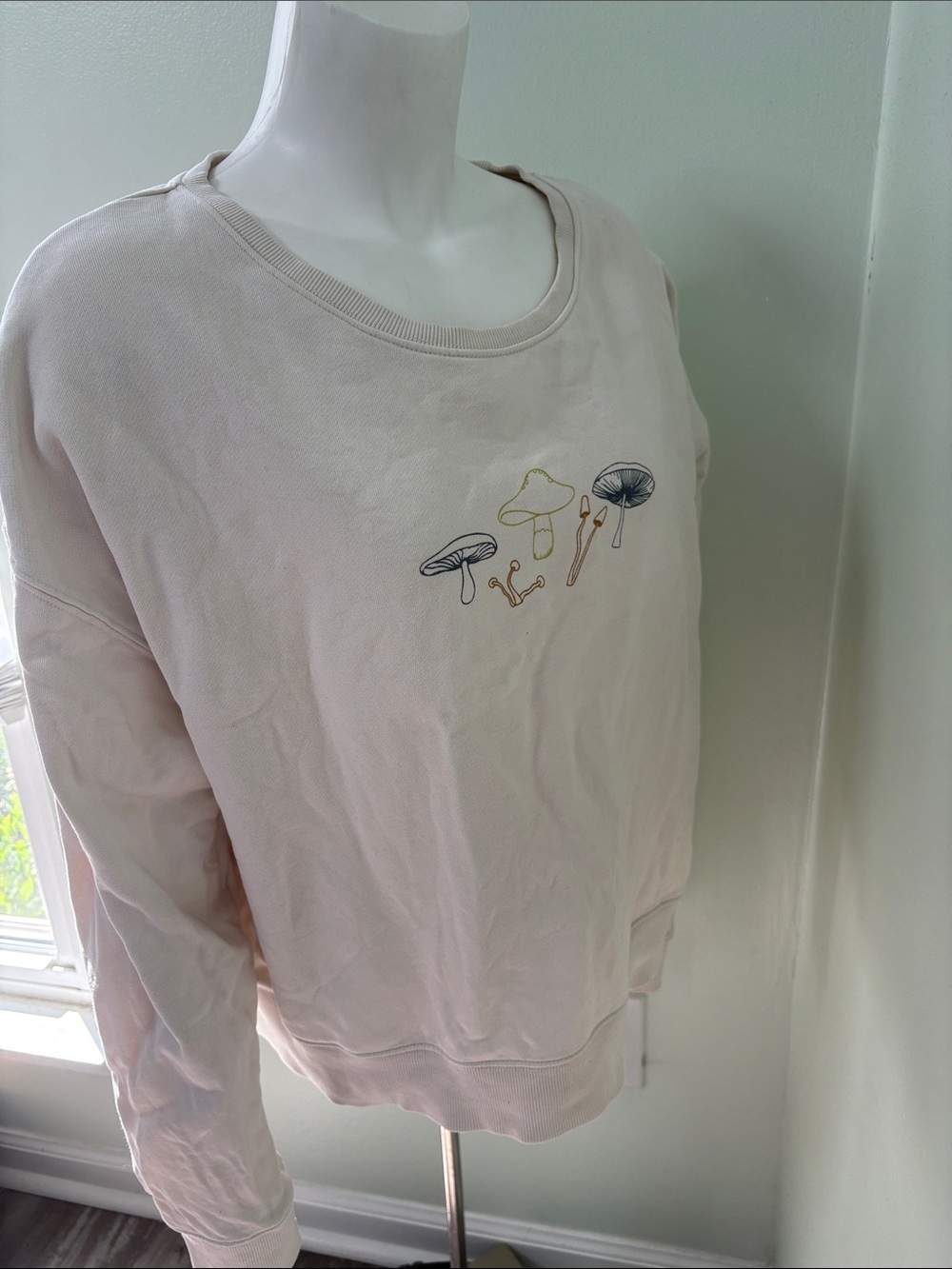 Pact Sweatshirt Baby Bella Mushroom Slouchy 100% Cotton Women's XL - Picture 2 of 4
